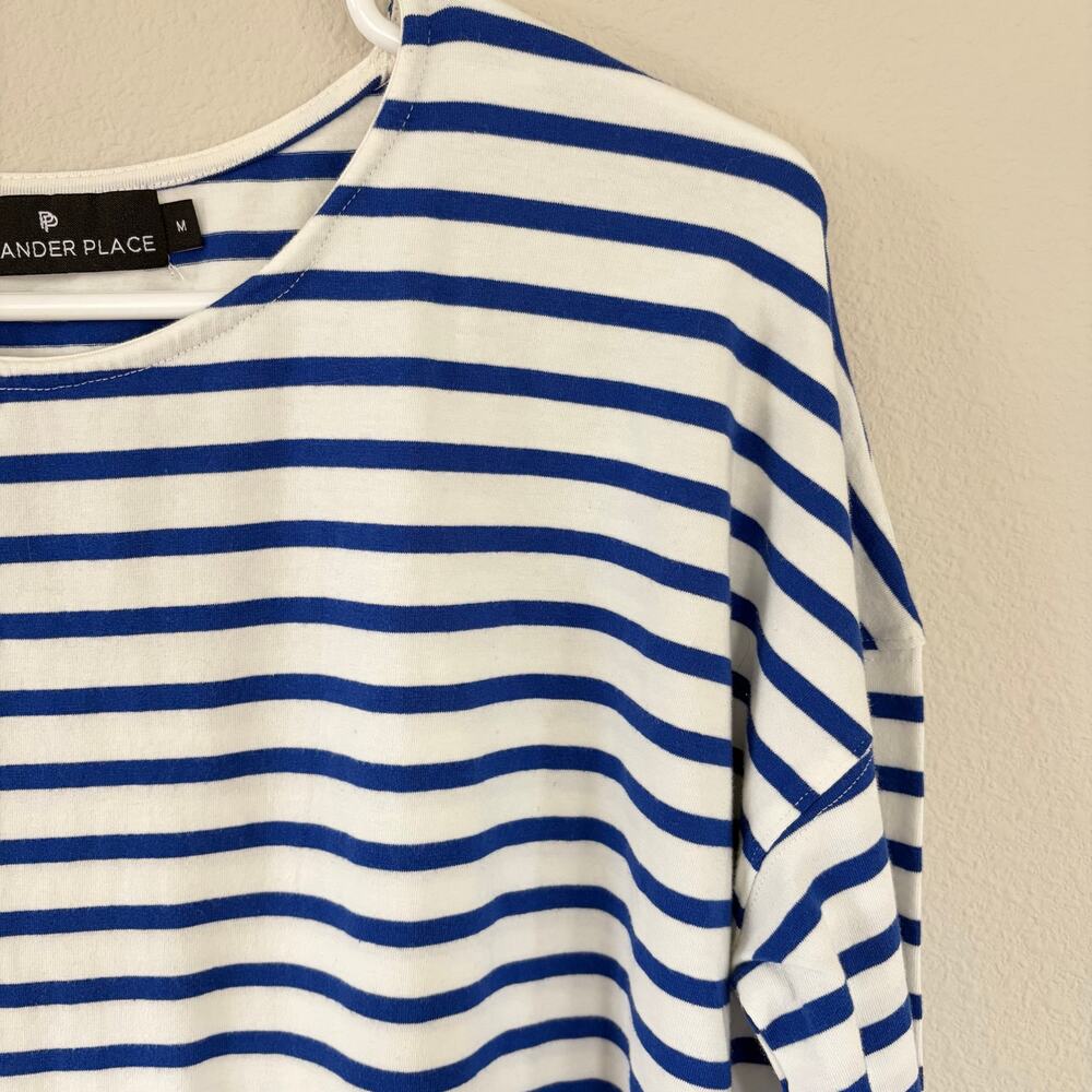 Pomander Place Hayden Blue Stripe Long Sleeve Tee (M) Tuckernuck - Picture 4 of 8